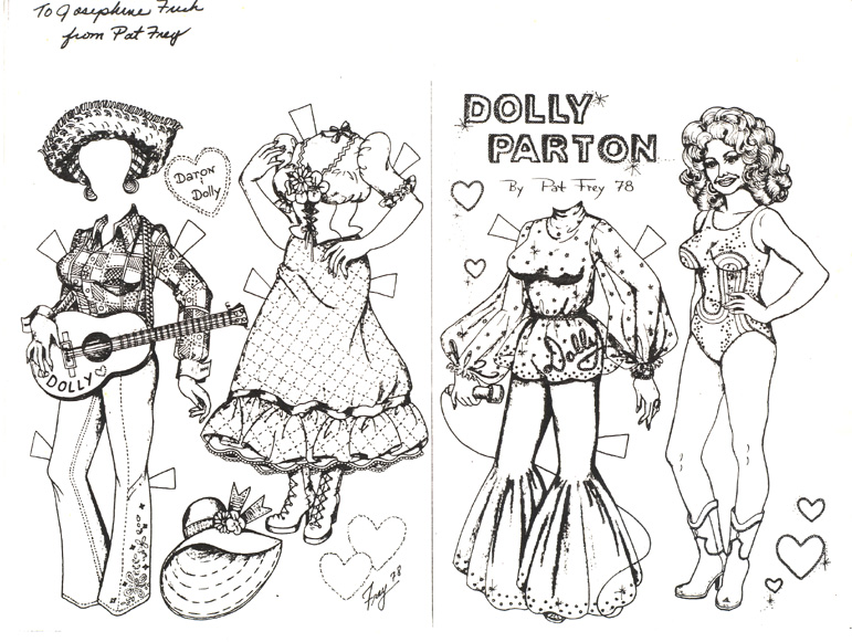 Dolly parton paper doll.